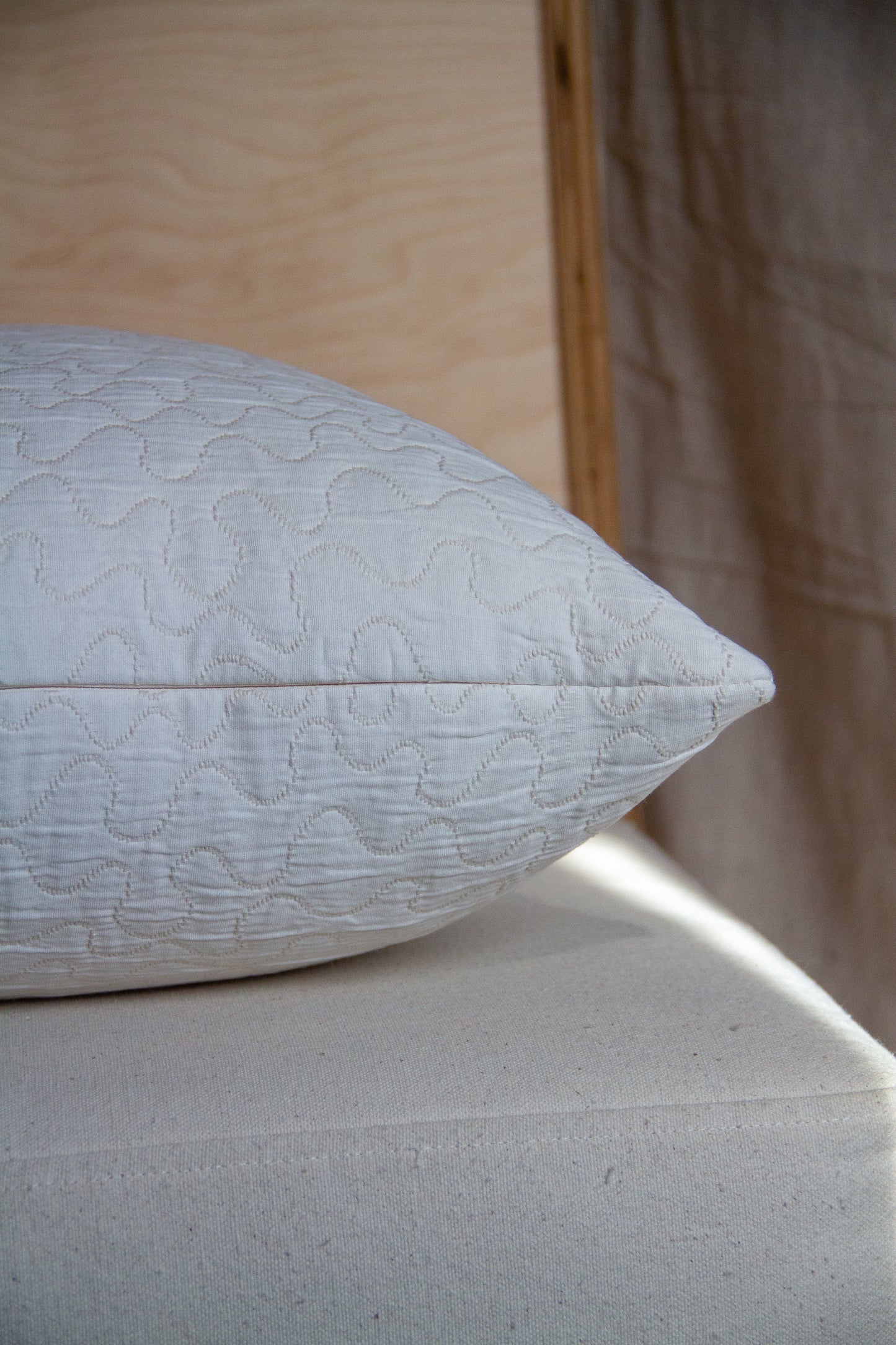 Schumacher La Belle Matelassé in Ivory Pillow