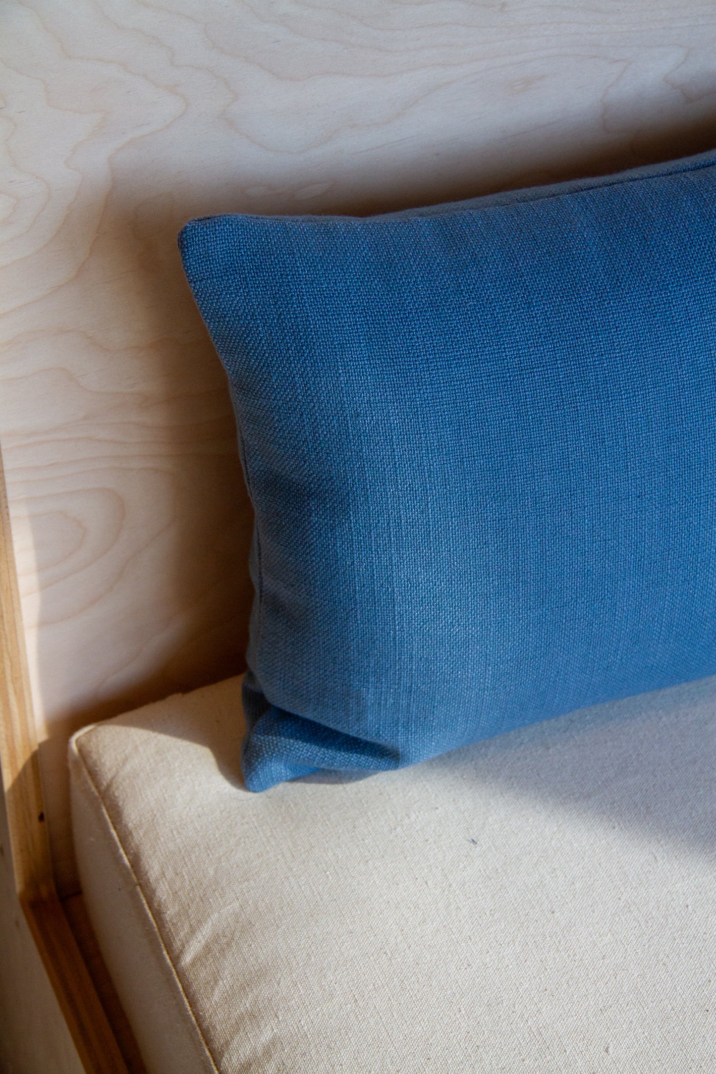 Fabricut Medium Weight Linen in Denim Pillow Cover