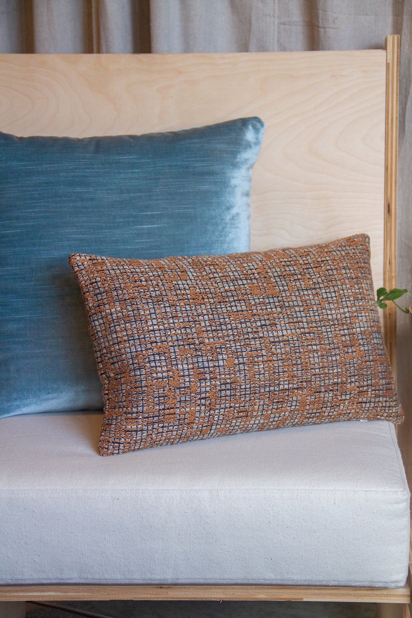 Orange and Creme Texture Pillow Cover