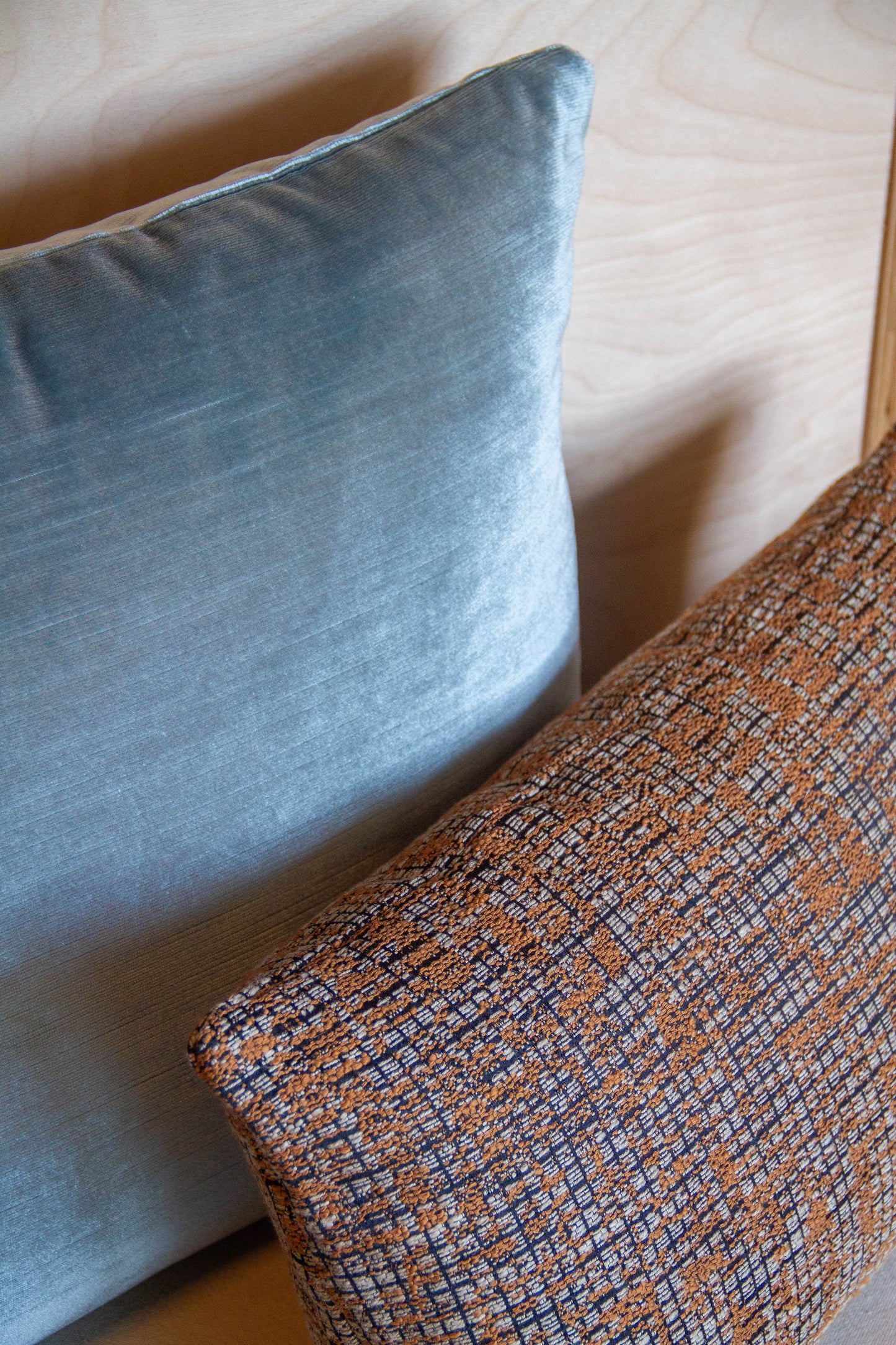 Orange and Creme Texture Pillow Cover