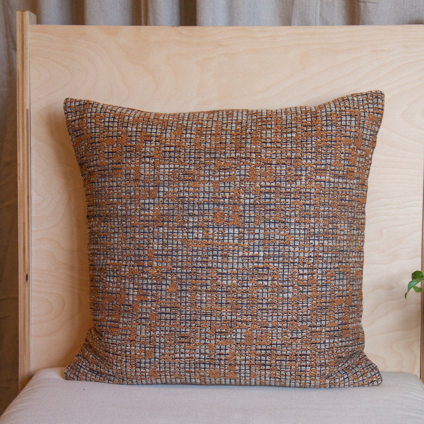 Orange and Creme Texture Pillow Cover