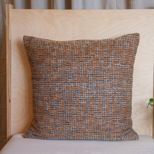 Orange and Creme Texture Pillow Cover