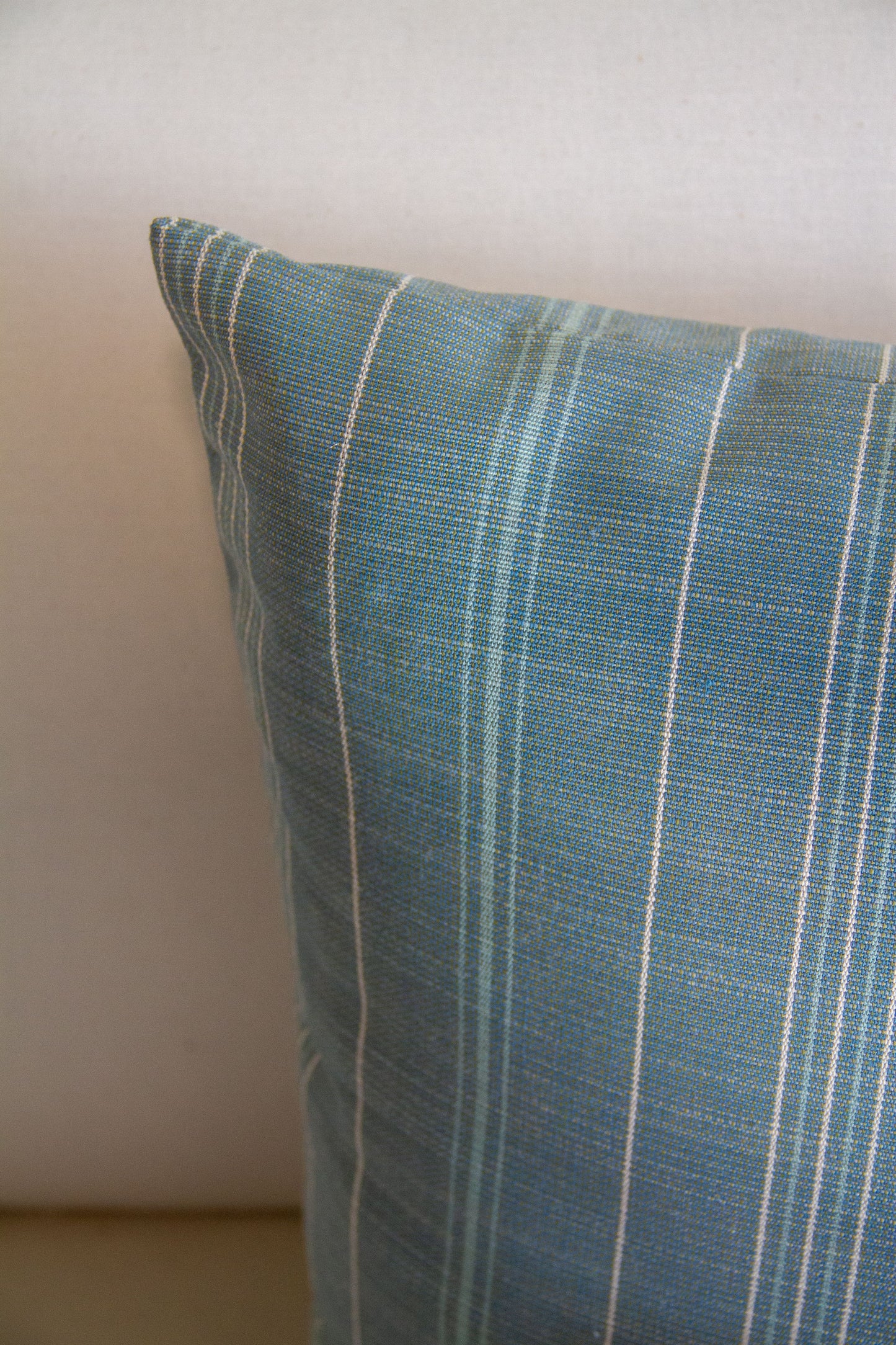 Teal Stripe Pillow Cover