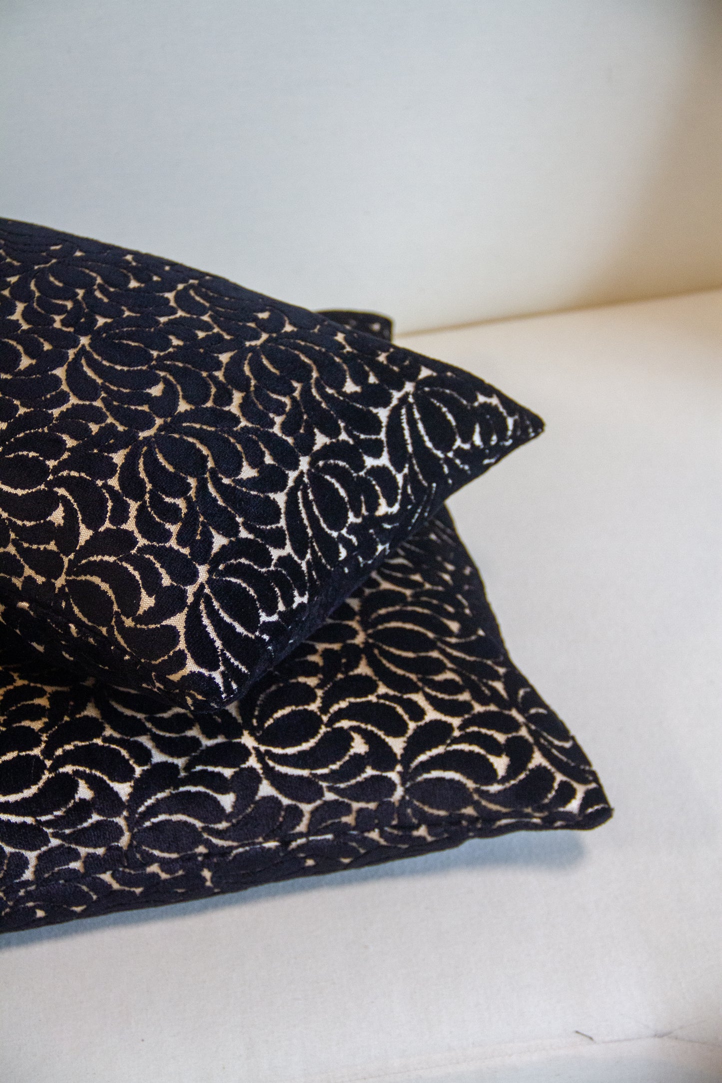 BDDW in Black Floral Velvet Pillow Cover