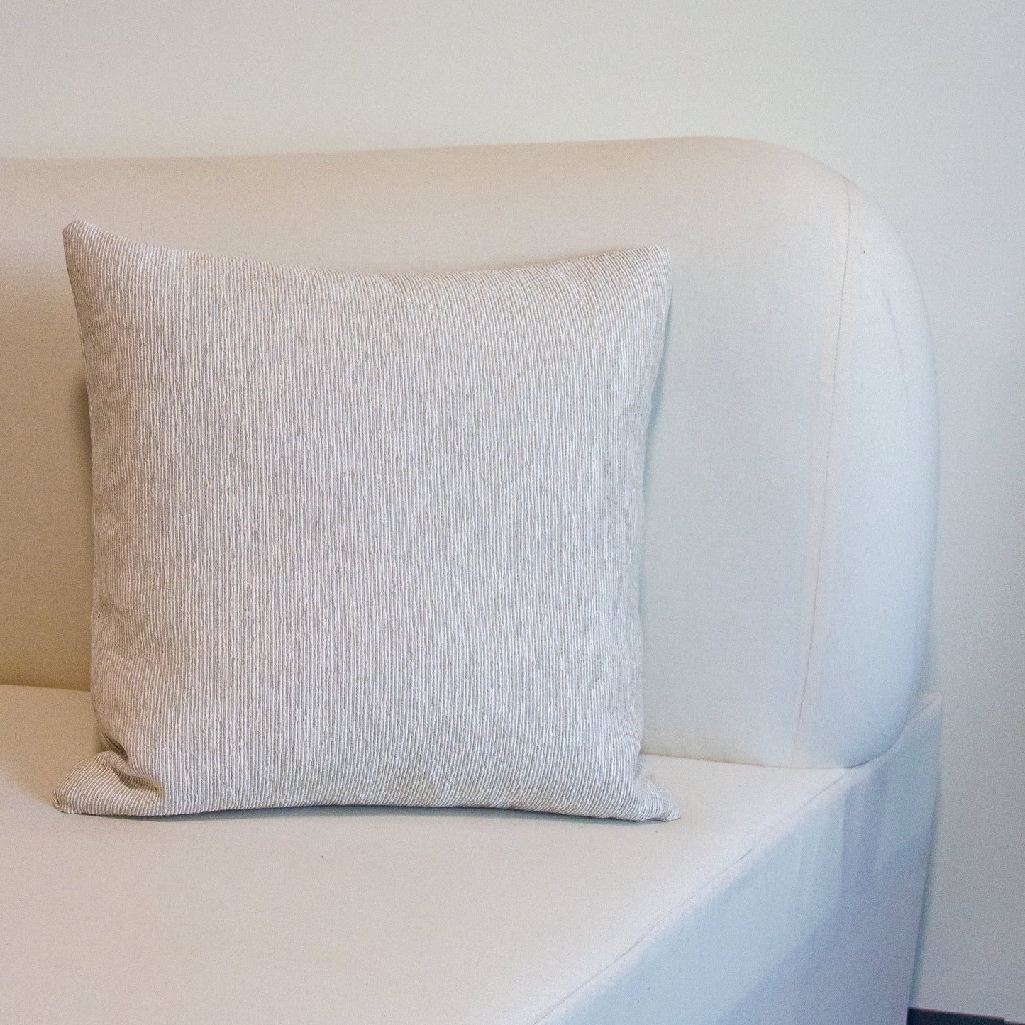 Metallic White Lines Pillow Cover