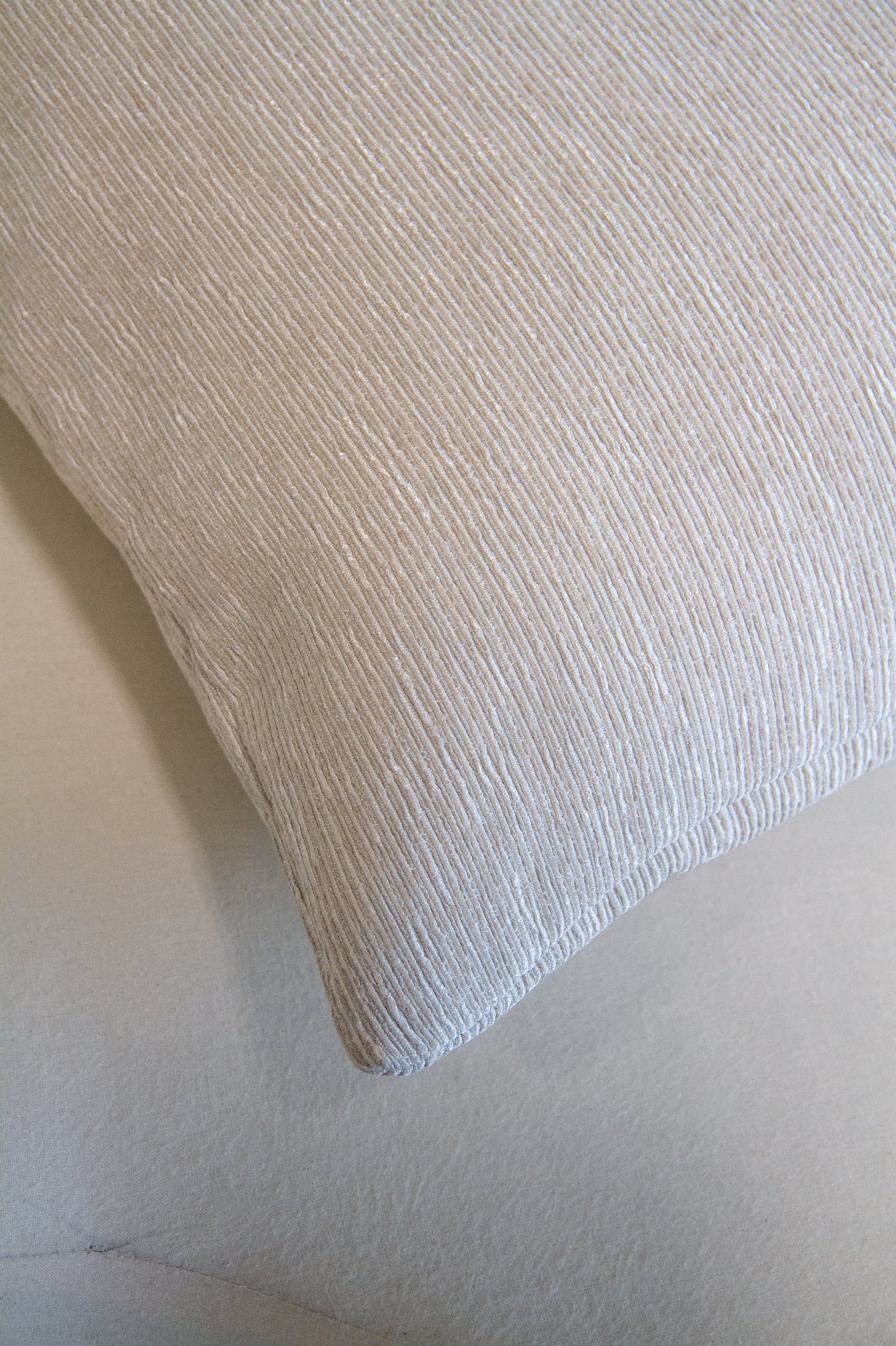 Metallic White Lines Pillow Cover