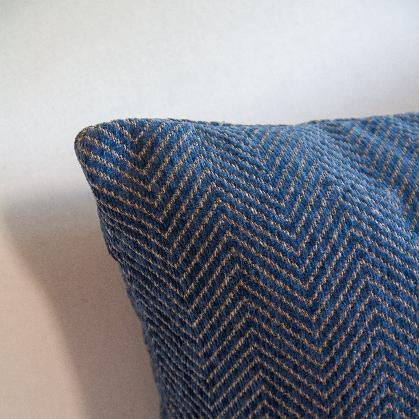 Navy Chevron Pillow Cover