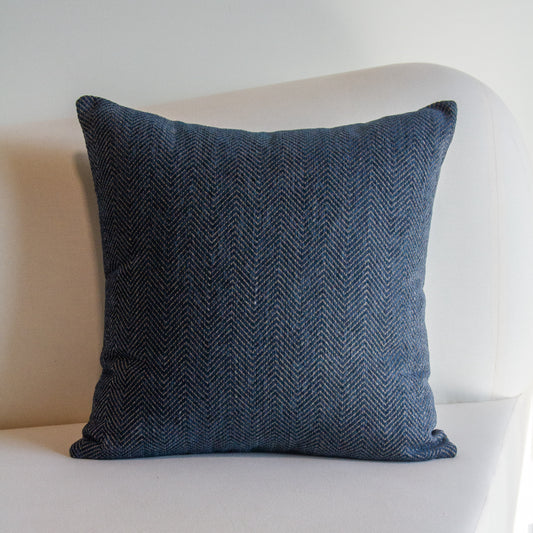 Navy Chevron Pillow Cover