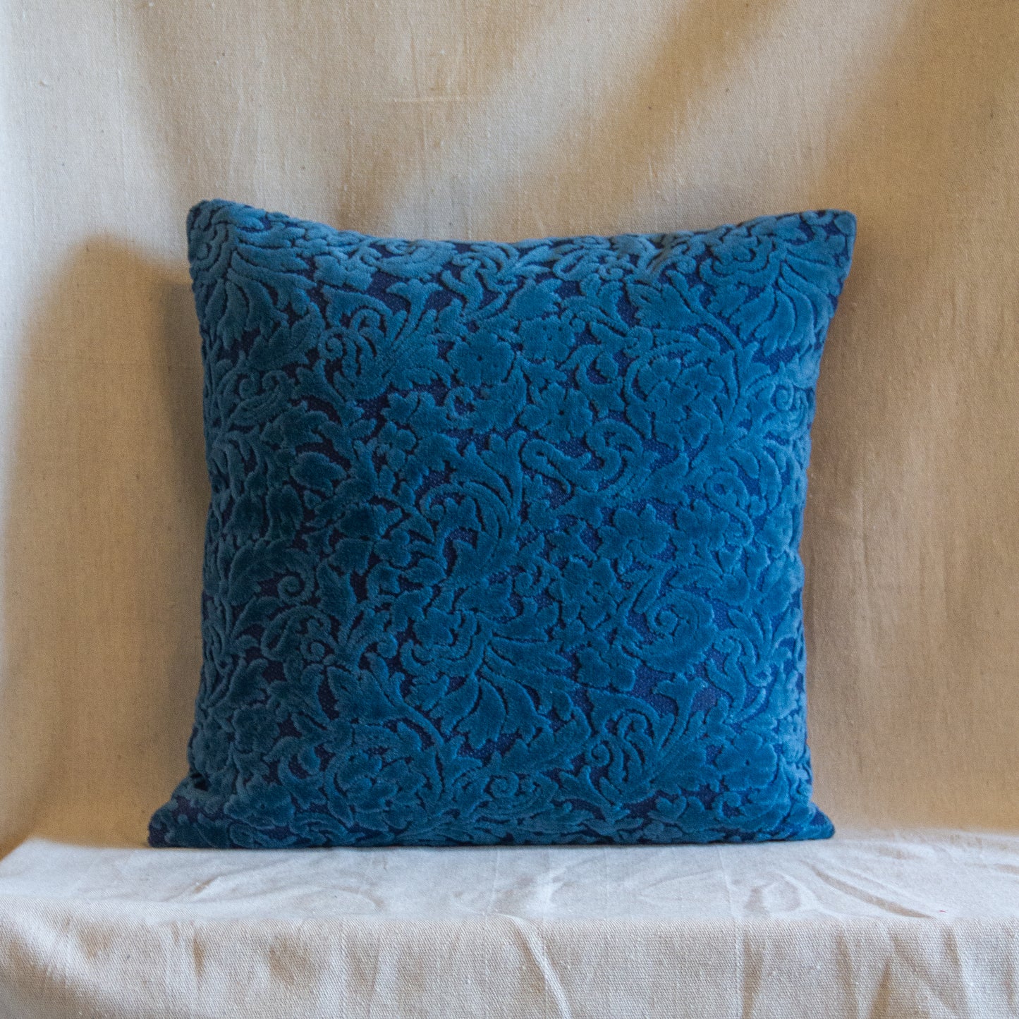 Navy Paisley Pillow Cover