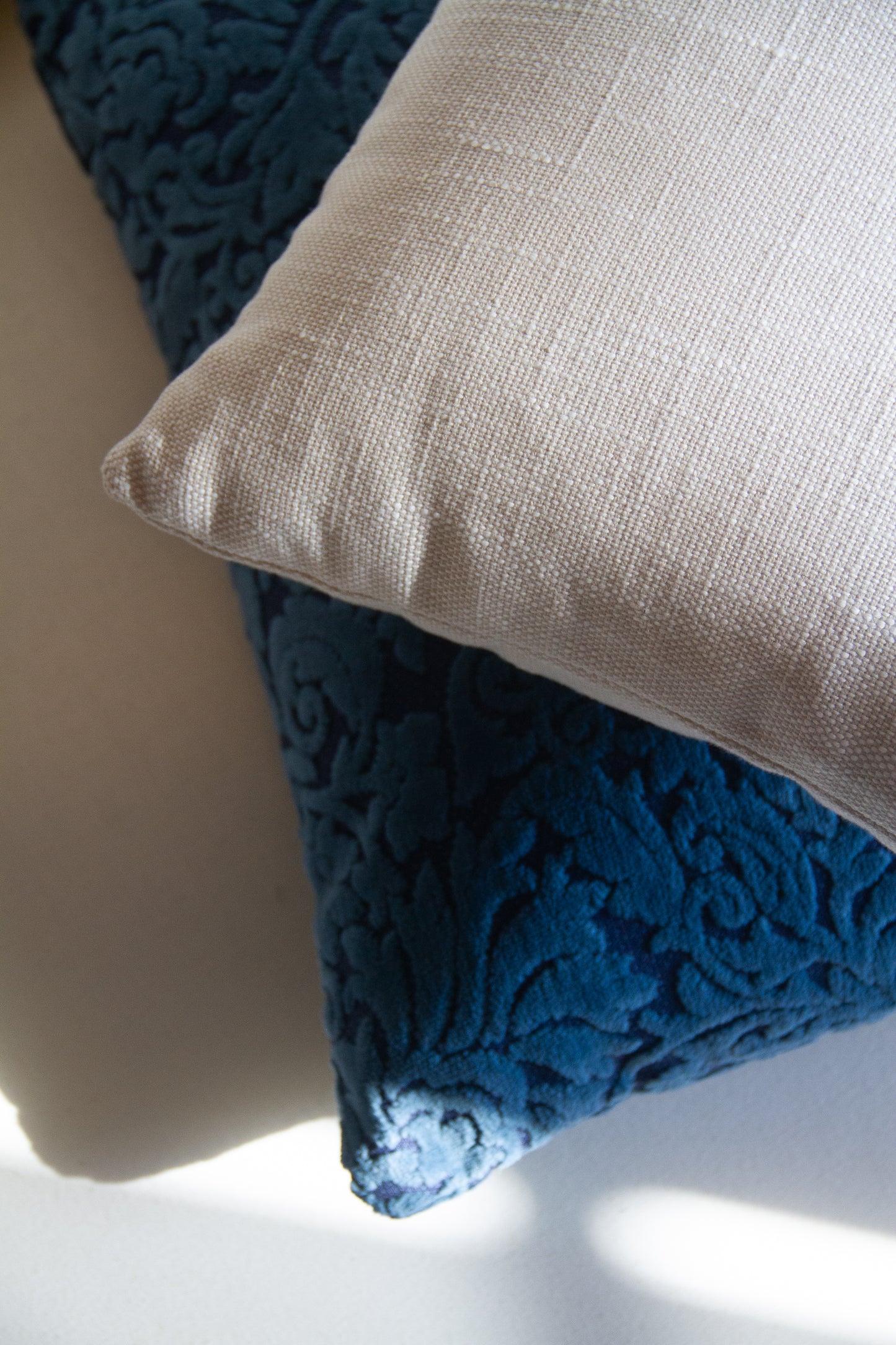Navy Paisley Pillow Cover