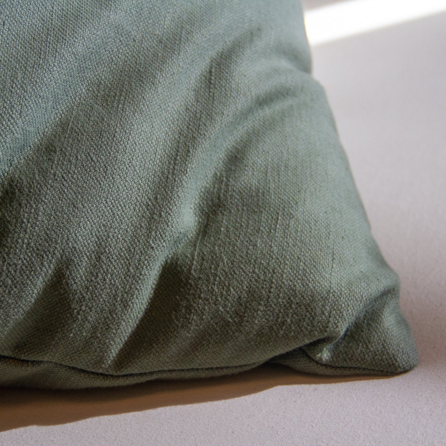 Green Linen Pillow Cover