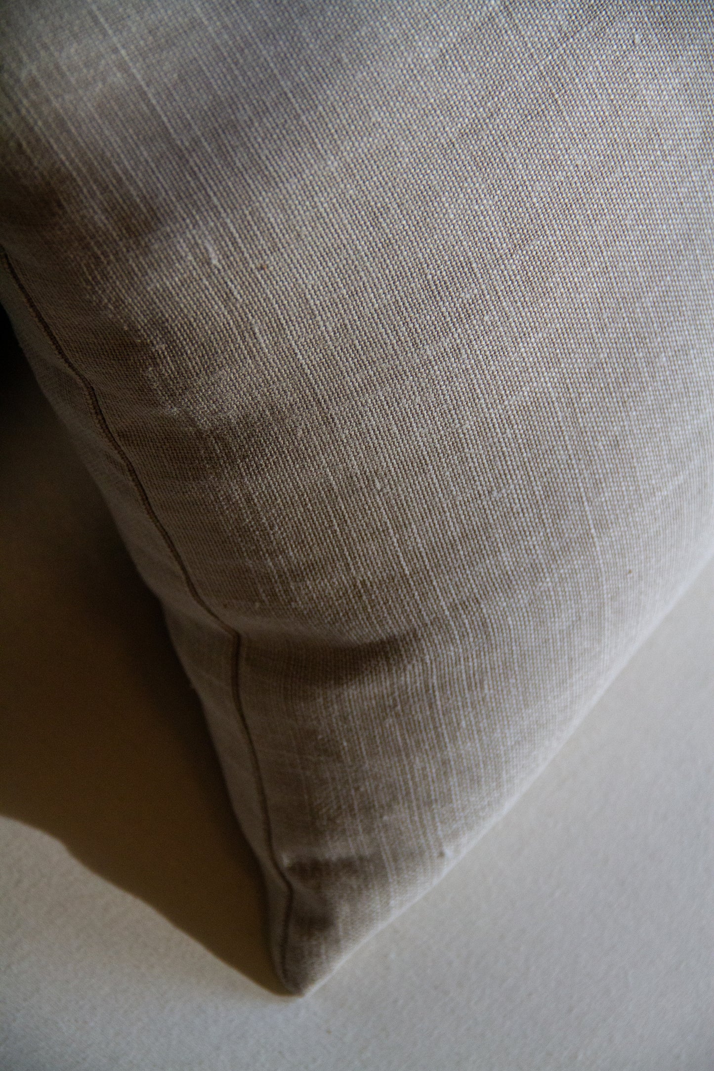 Canvas Linen in Natural Pillow Cover