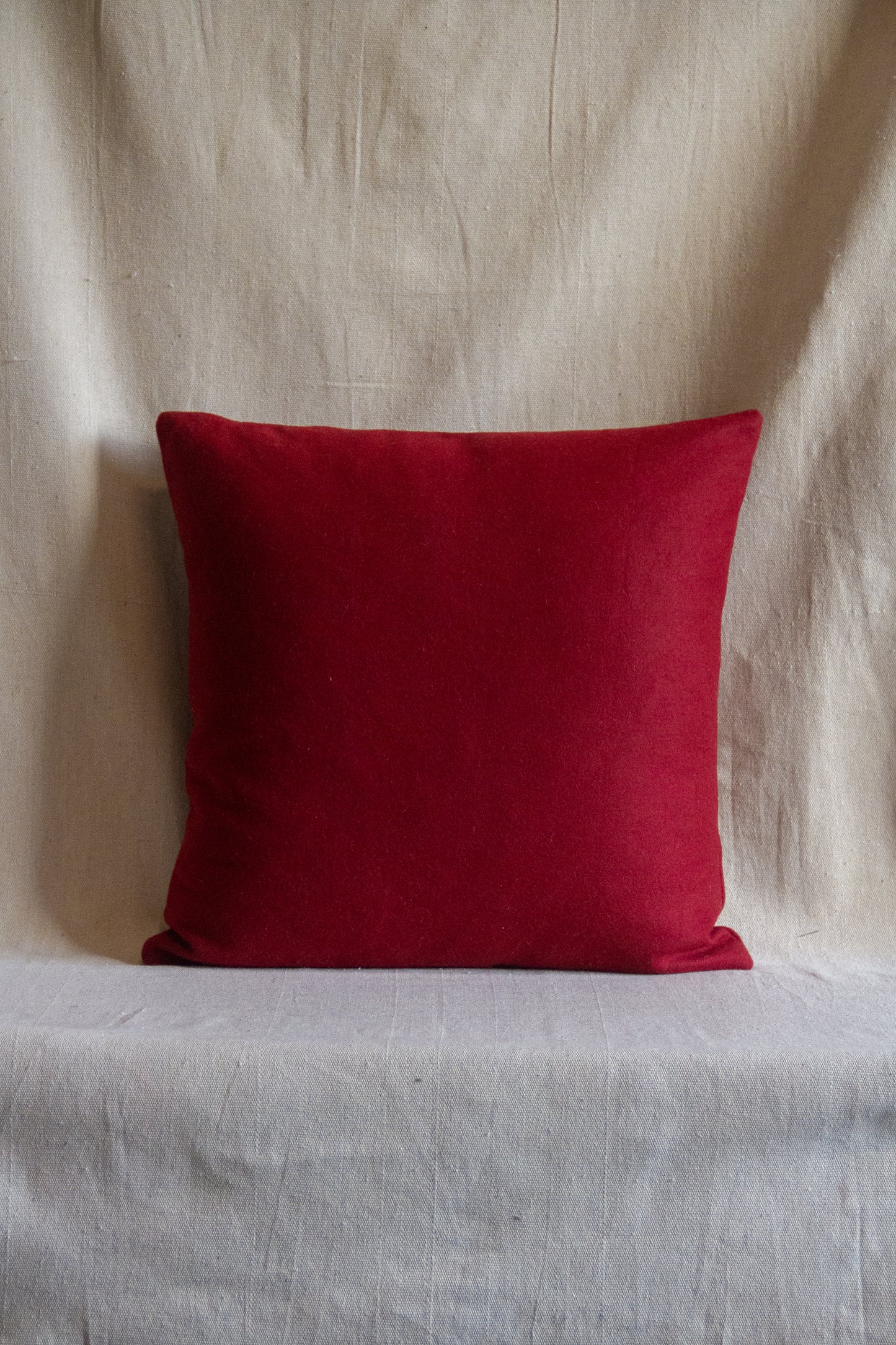 Brunschwig & Fils Chevalier Wool in Pomegranate Pillow Cover