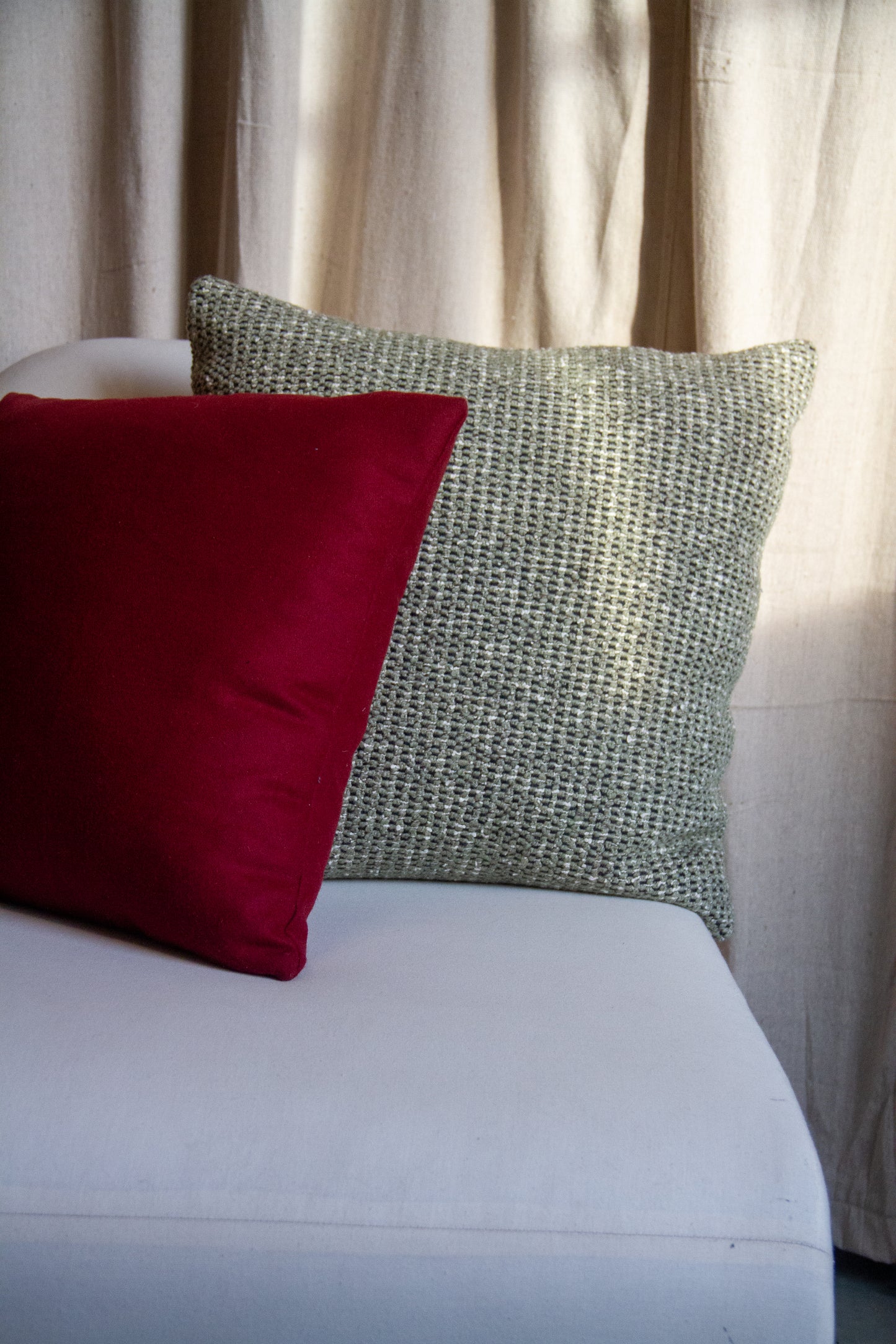 Brunschwig & Fils Chevalier Wool in Pomegranate Pillow Cover