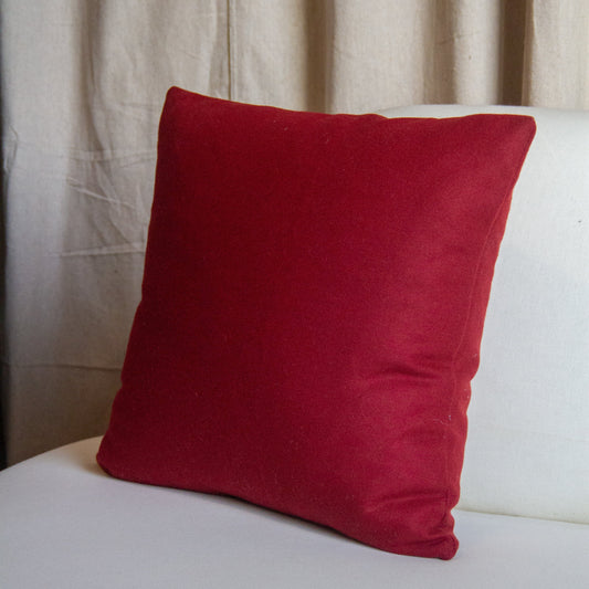 Brunschwig & Fils Chevalier Wool in Pomegranate Pillow Cover
