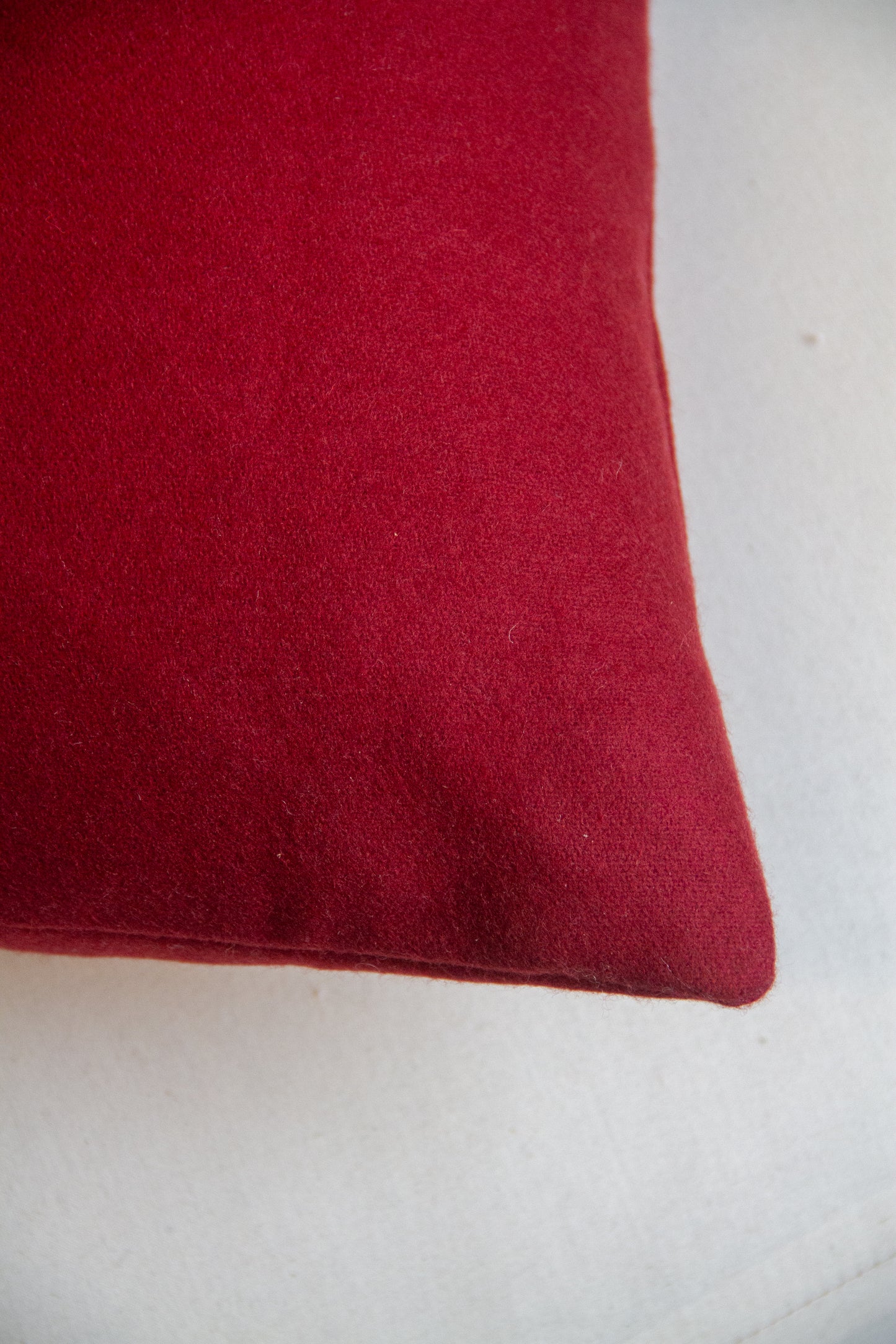 Brunschwig & Fils Chevalier Wool in Pomegranate Pillow Cover