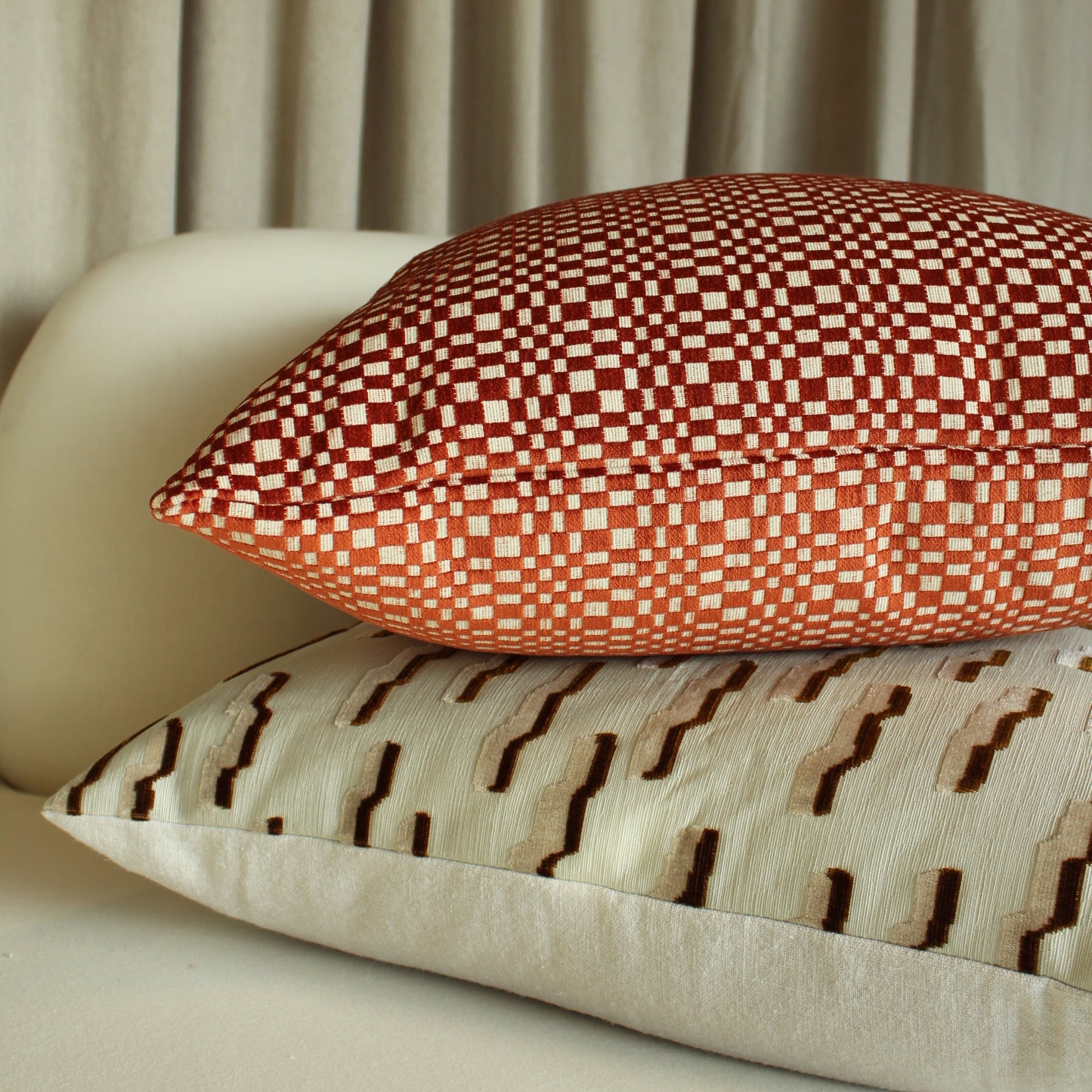Gaston y Daniela Santa Eulalia in Teja Brown and Toasted Range Pillow Cover