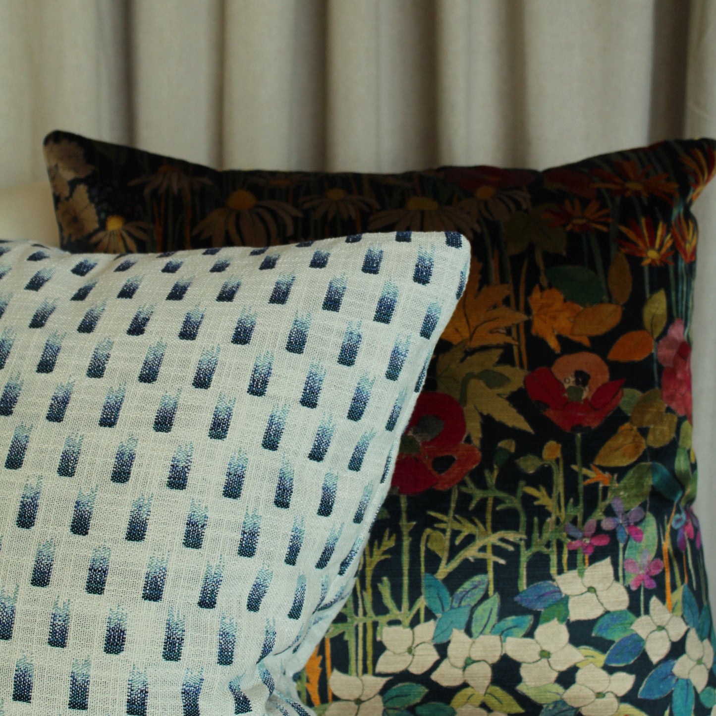 Rebecca Atwood Raindrops in Blue Pillow Cover