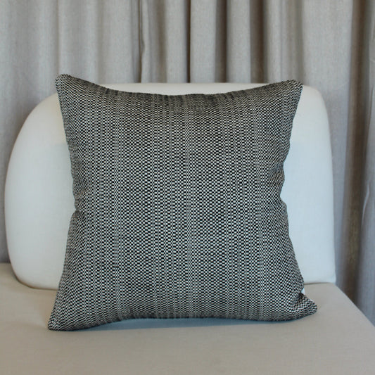 Perennials Raffia in Nior with Linen Back Pillow Cover