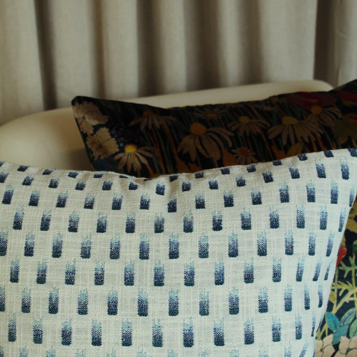 Rebecca Atwood Raindrops in Blue Pillow Cover