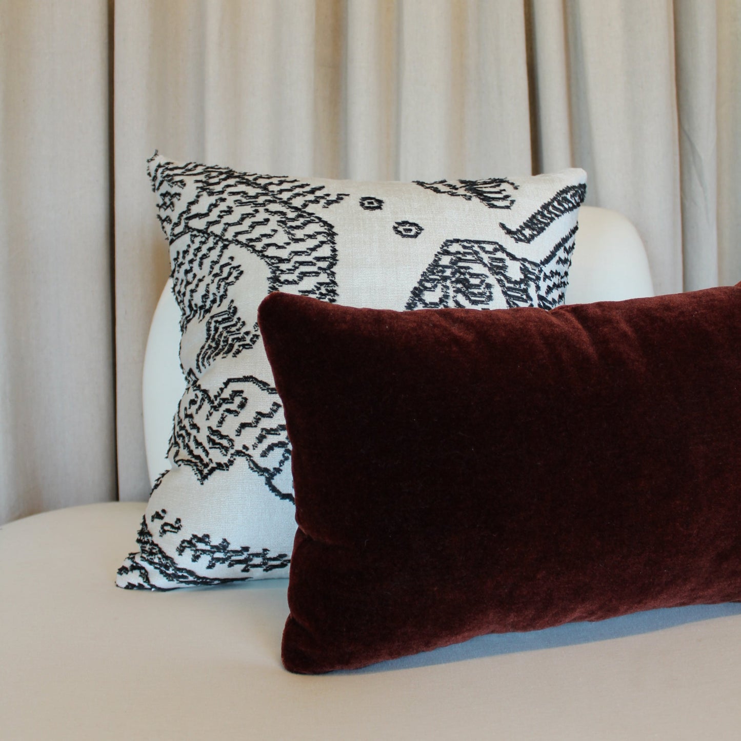 Rose Uniacke Mohair in Redwood Pillow Cover
