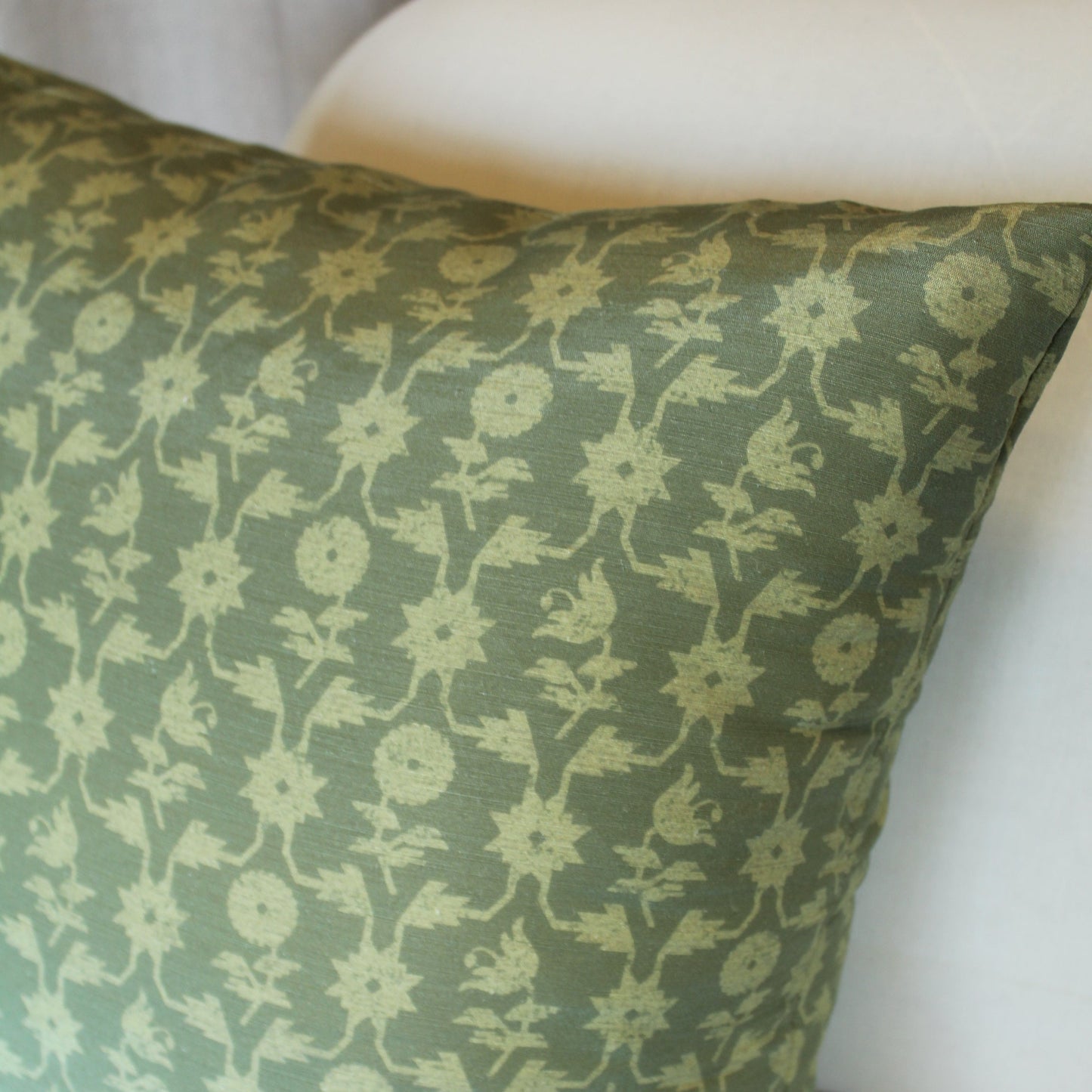 Zak & Fox Madhuban in Green Pillow Cover