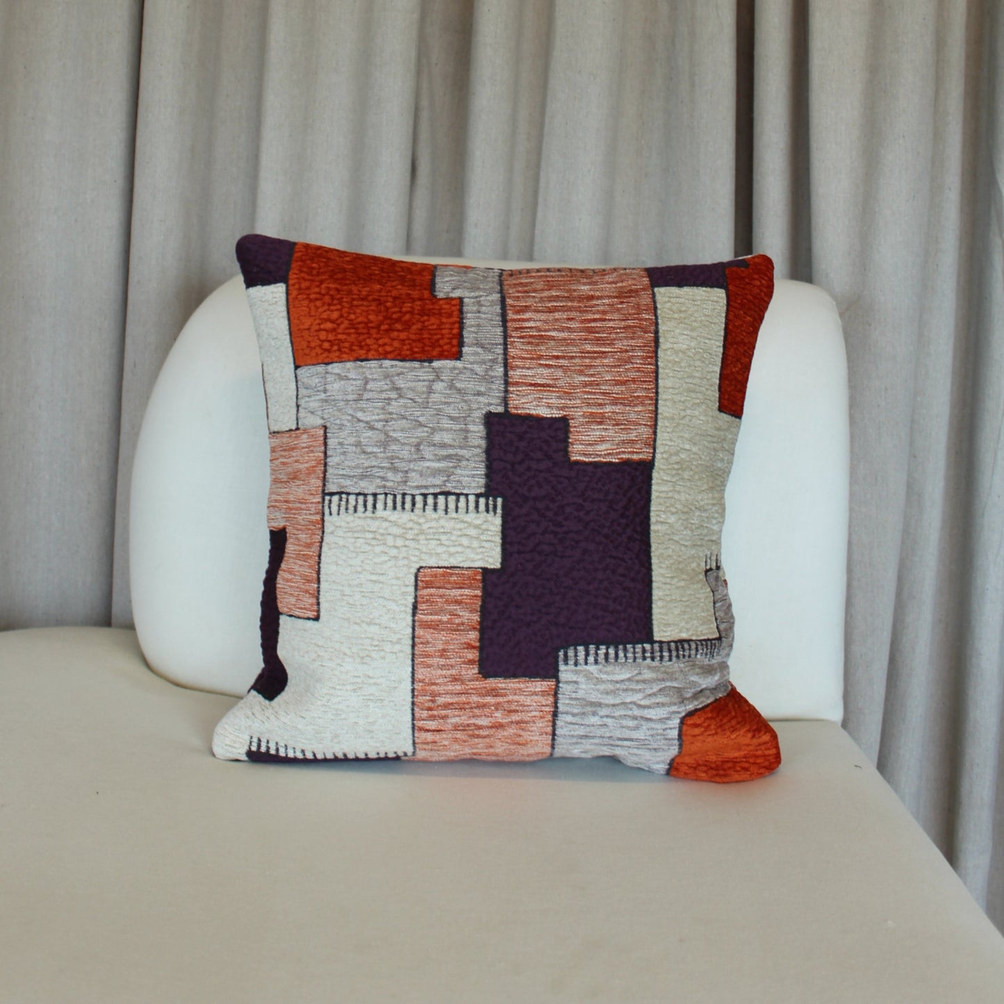 Zinc Textile Saddle Blanket in Marmolite Pillow Cover