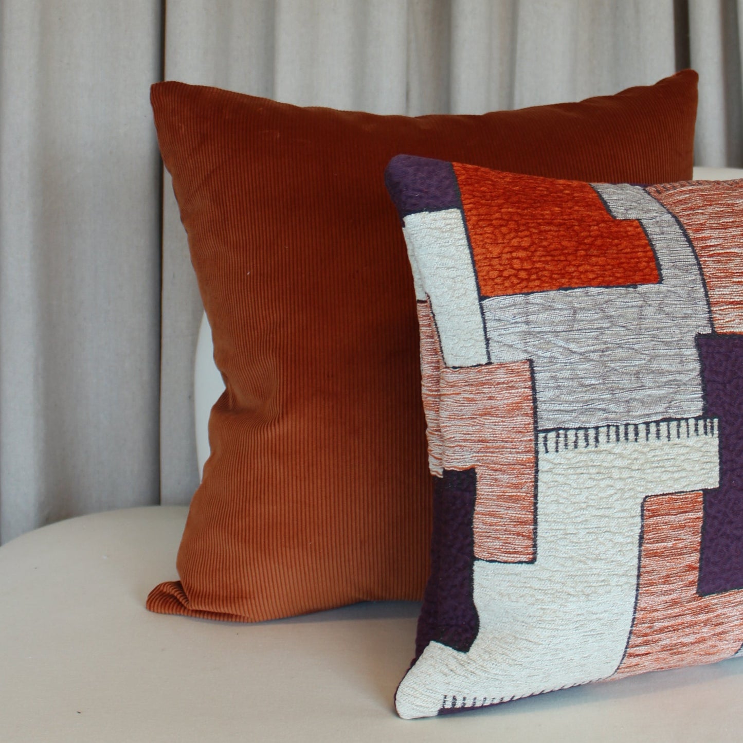 Rose Uniacke Medium Corduroy in Conker Pillow Cover