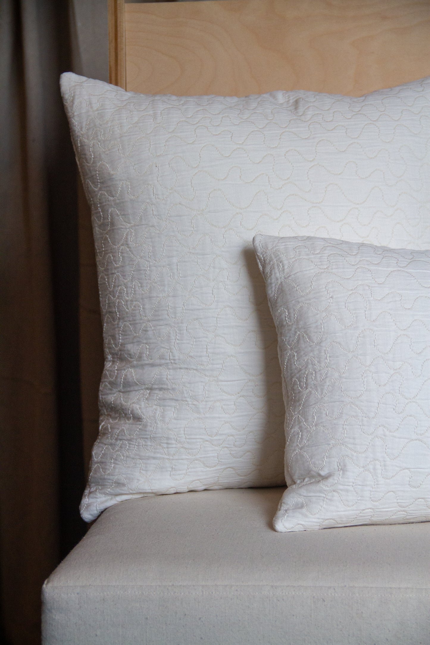 Schumacher La Belle Matelassé in Ivory Pillow Cover