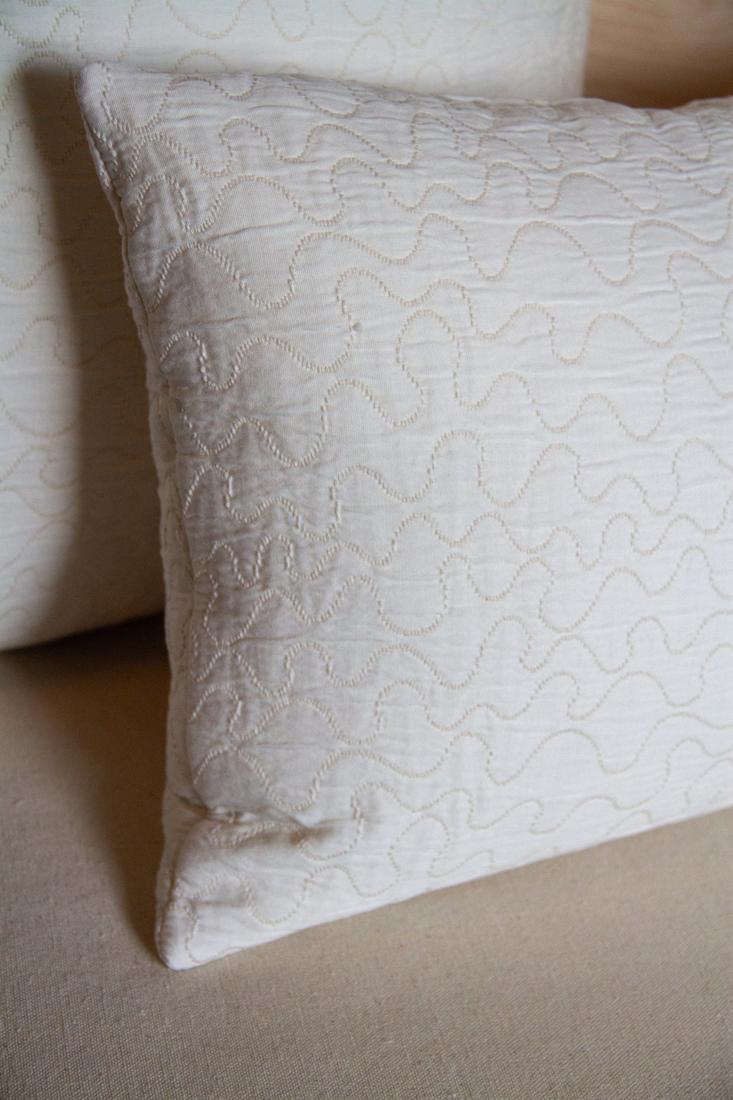 Schumacher La Belle Matelassé in Ivory Pillow Cover