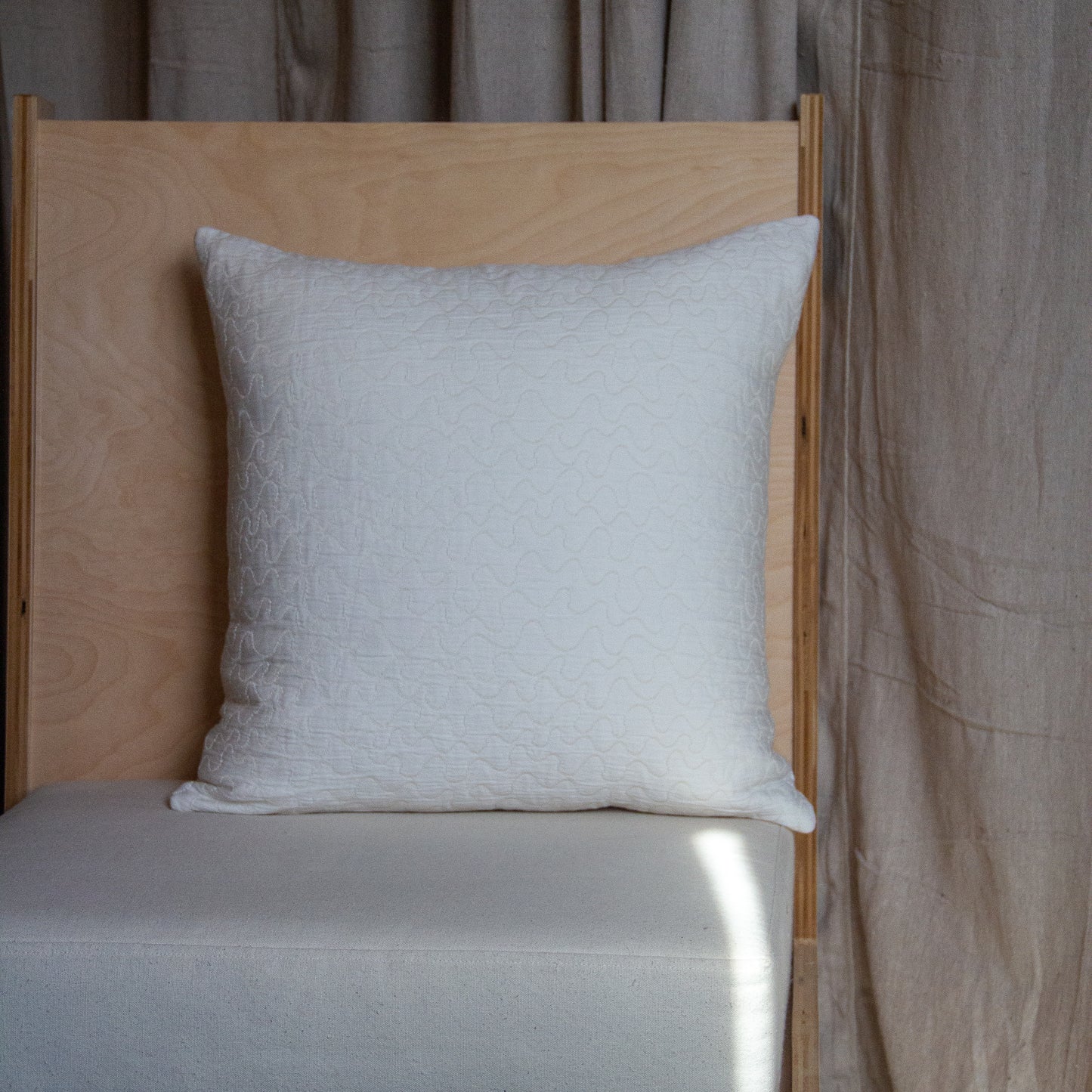 Schumacher La Belle Matelassé in Ivory Pillow Cover