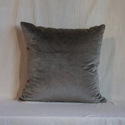 Grey Brown Velvet Pillow Cover