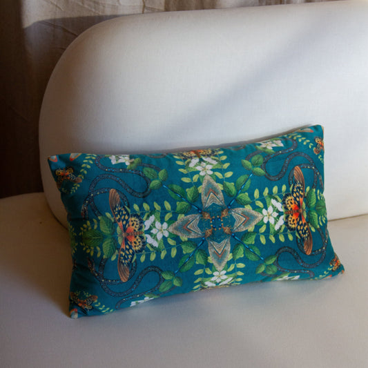 Clarke & Clarke Botanical Wonders Velvet in Teal Pillow Cover