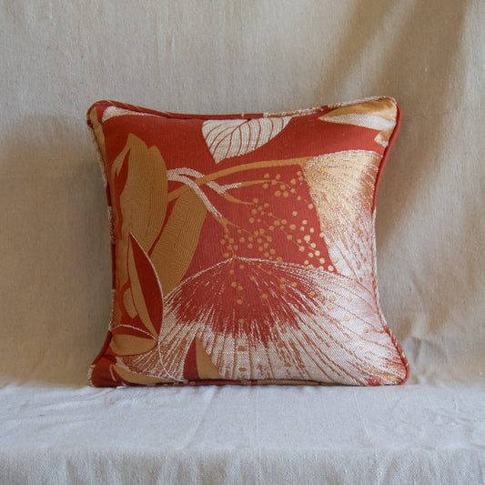 Lionheart Hortus in Red with Self Welt Pillow Cover