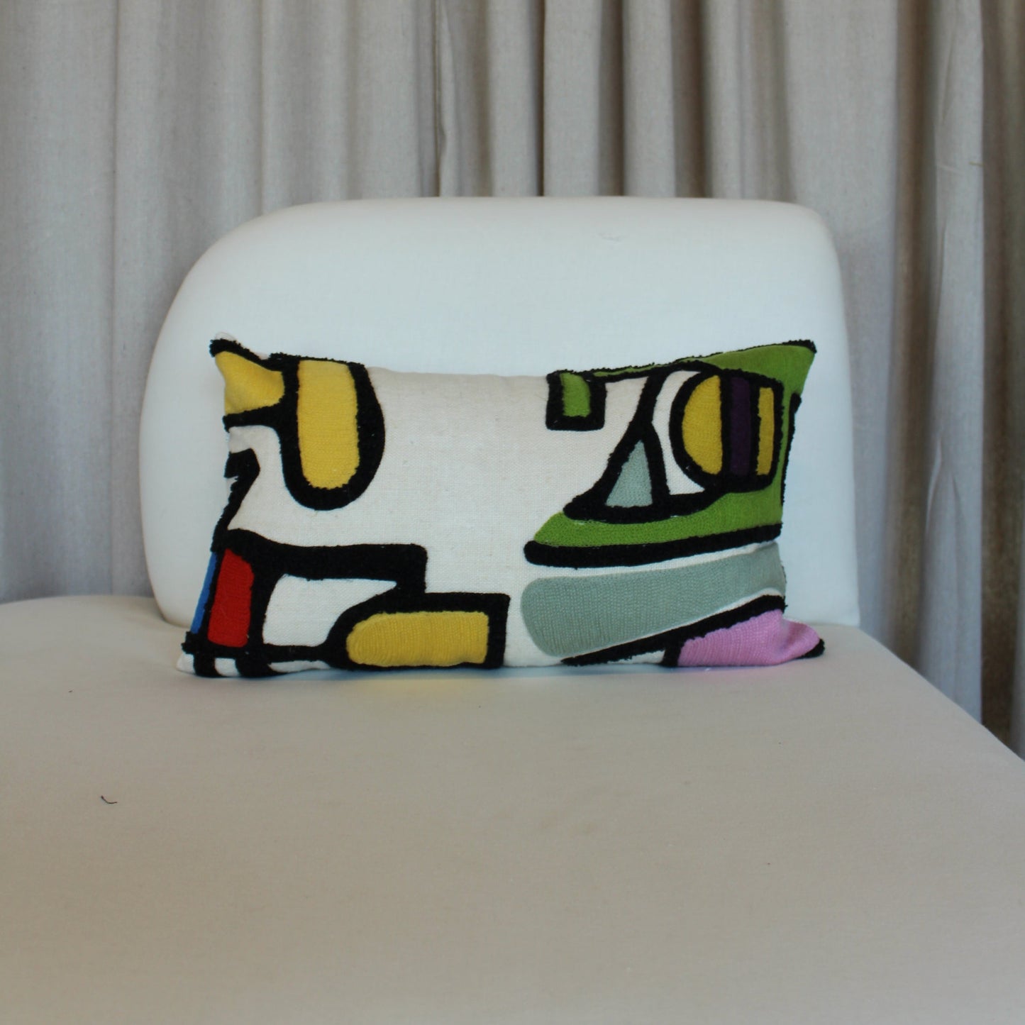 Pierre Frey Nikita in Pop with Linen Back Pillow Cover