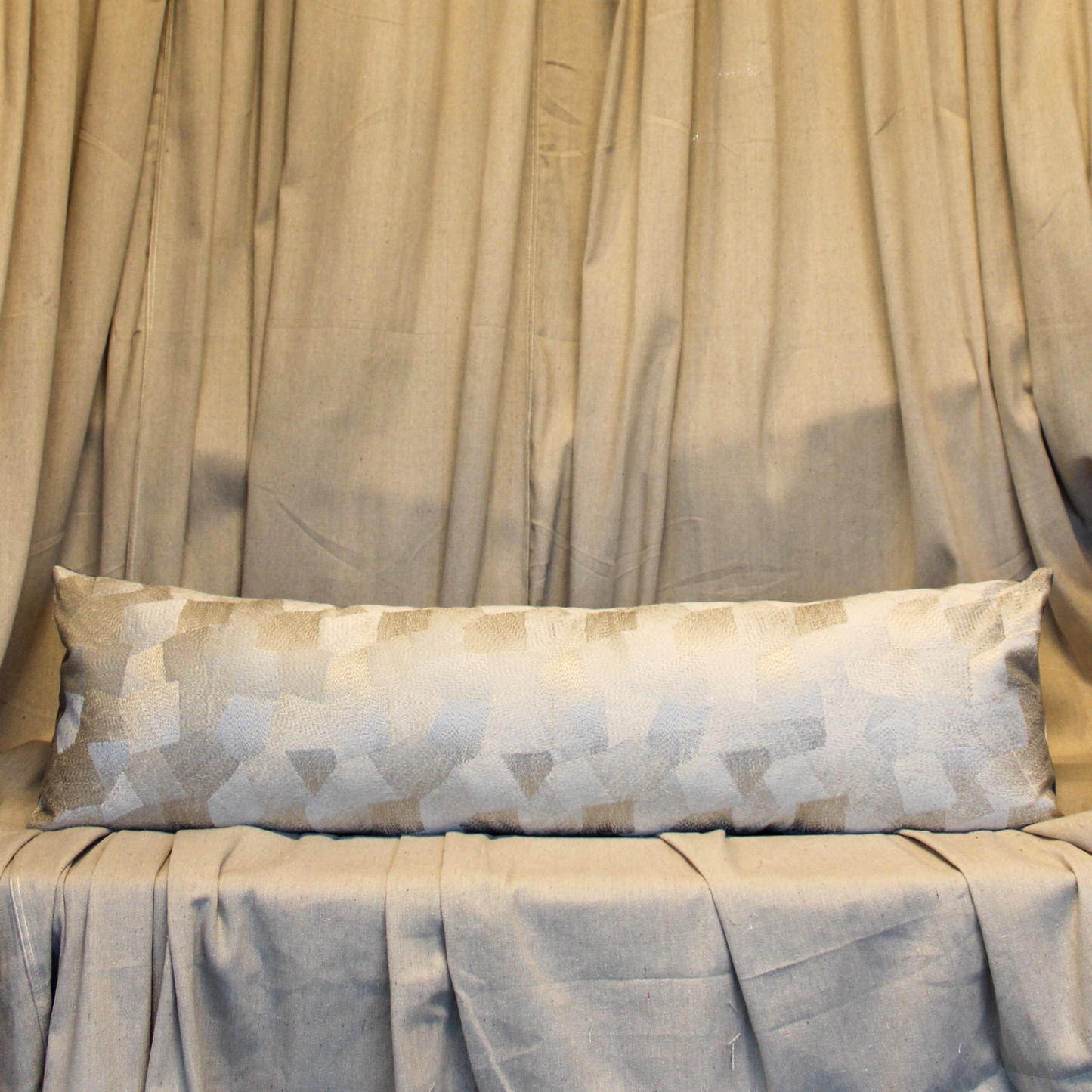 Holly Hunt with James Dunlop Back Geode & Vela Harbor Latte Pillow Cover