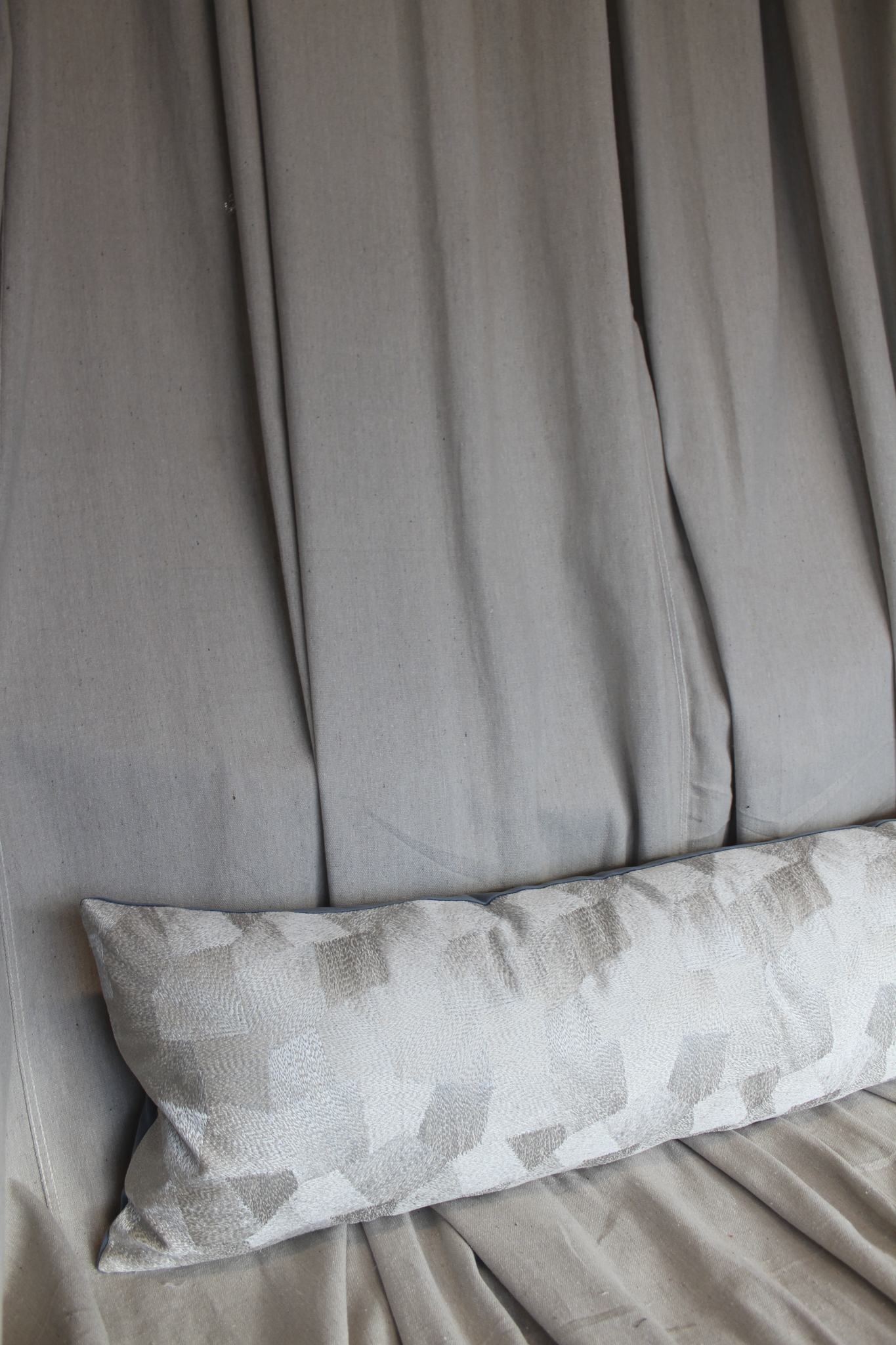 Holly Hunt with James Dunlop Back Geode & Vela Harbor Latte Pillow Cover