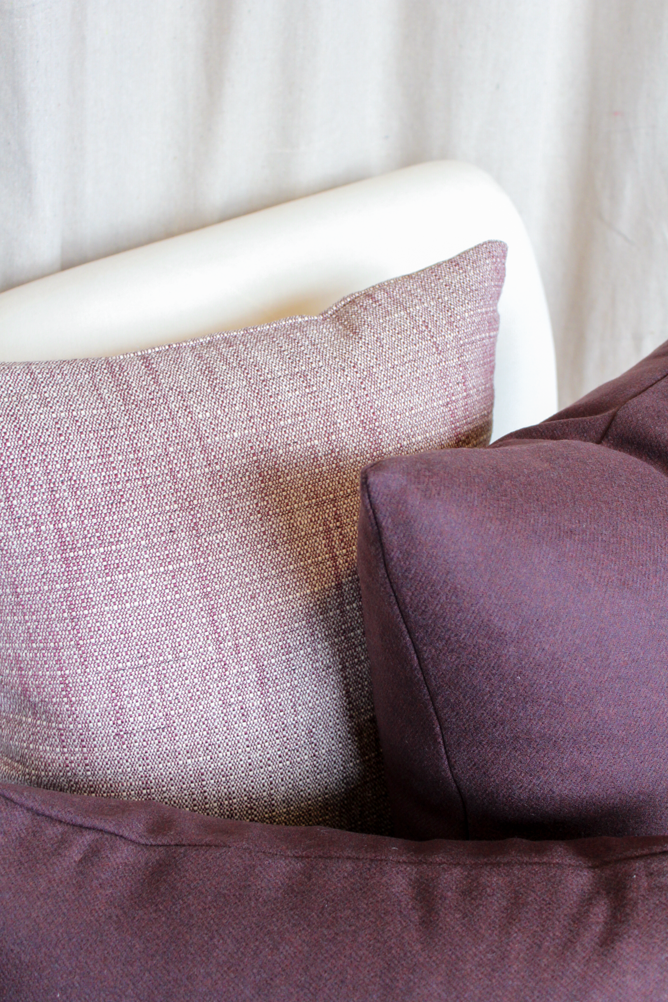 Ian Mankin Travertine Weave Garnet Pillow Cover