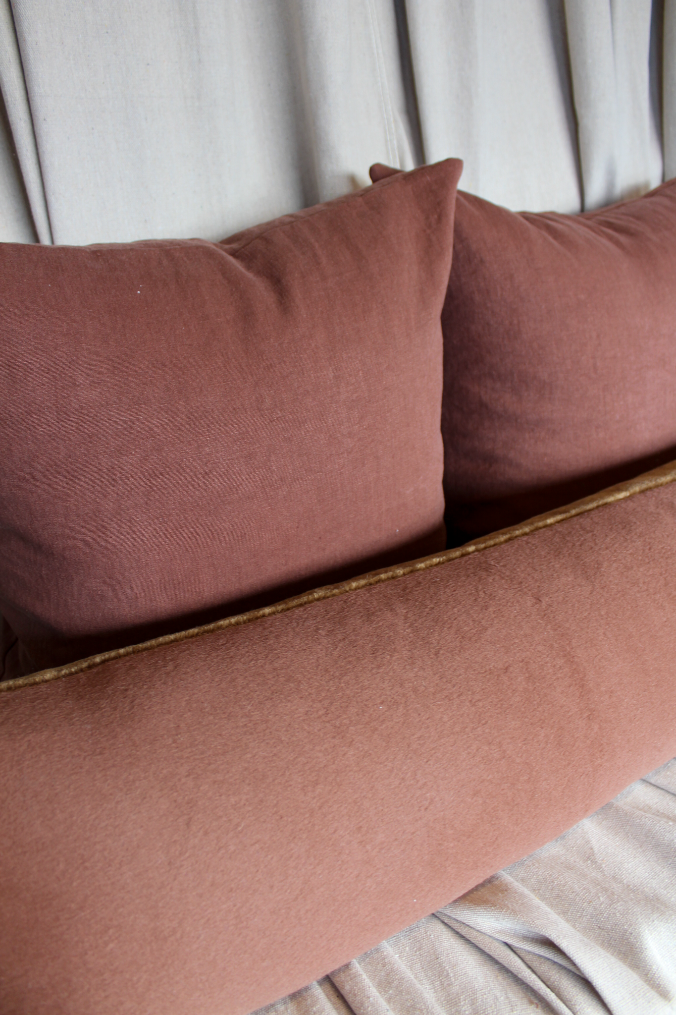 Pierre Frey with Sandra Jordan | Teddy Mohair & Prima Alpaca | Caramel & Amaretto Pillow Cover