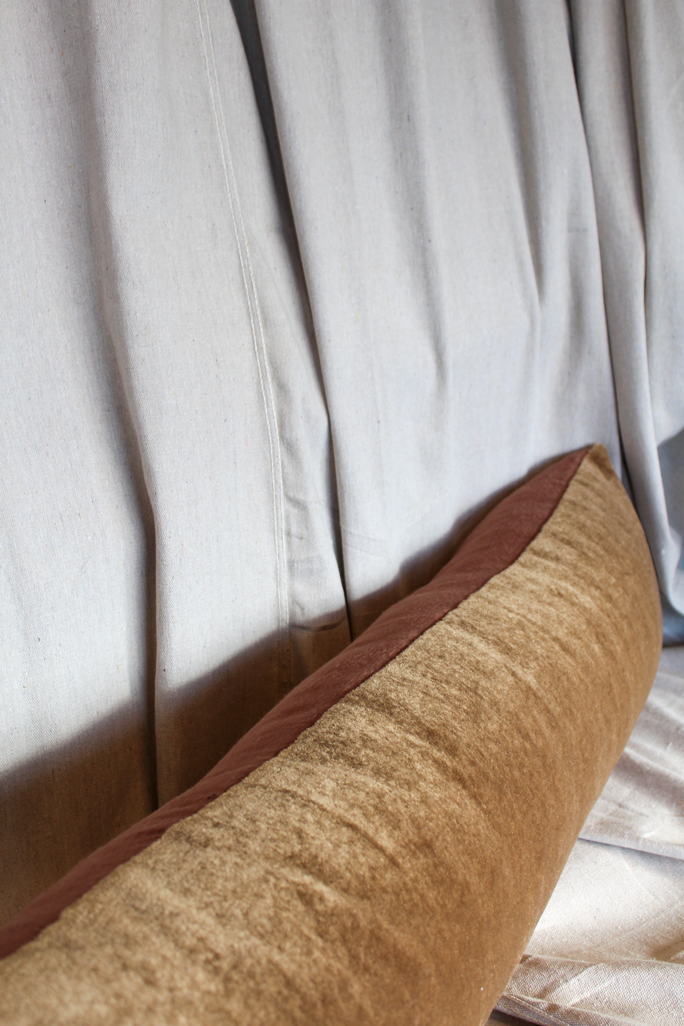 Pierre Frey with Sandra Jordan | Teddy Mohair & Prima Alpaca | Caramel & Amaretto Pillow Cover