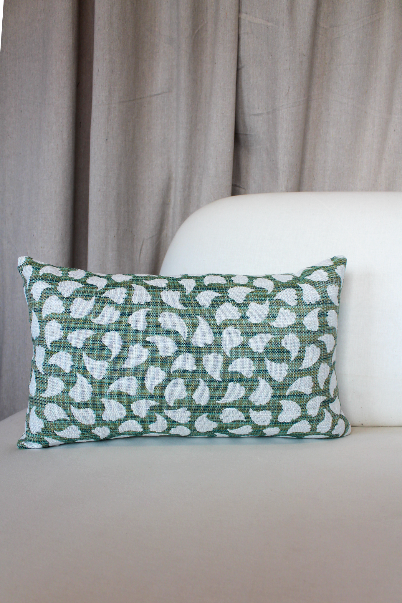 Rebecca Atwood Bubbly Leaves Green Pillow Cover