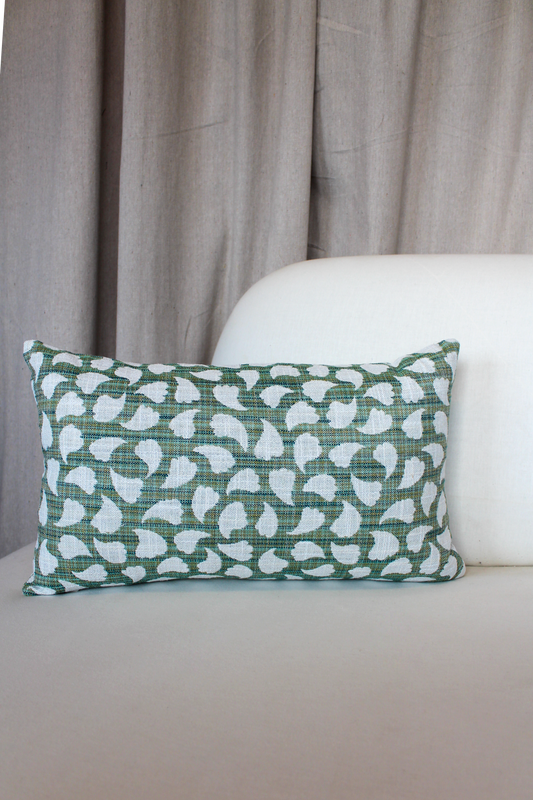 Rebecca Atwood Bubbly Leaves Green Pillow Cover